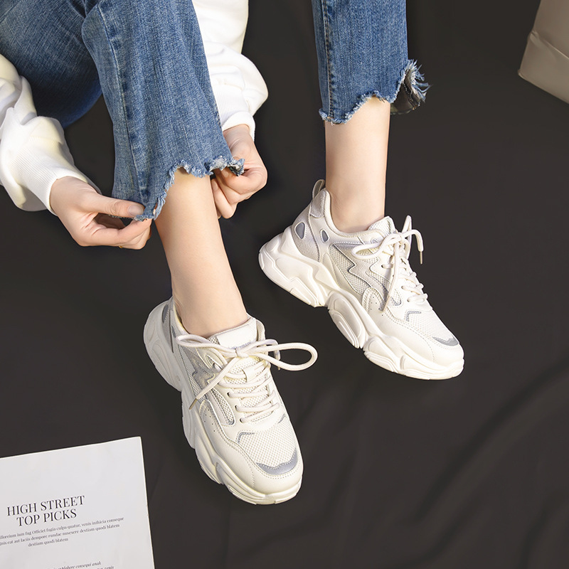 奥古狮登老爹鞋2024新款轻便跑步学院风休闲运动鞋透气女鞋agsdon - 图1