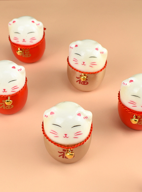 花艺泡沫招财猫年宵花插花装饰