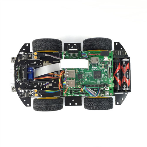 Raspberry pi3代B+4WD云台智能WiFi小车套件 无线视频编程机器人 - 图1