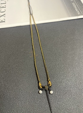 在逃公主蝴蝶结编绳项链半成品玉桂狗铃铛平安扣吊坠小红书女原创