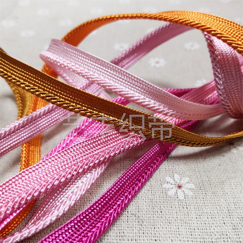 滚边绳抱枕窗帘嵌条服装辅料镶边装饰包边条涤纶子母带出芽织带 - 图3