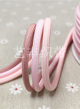 4.5MM粗涤纶包芯圆绳彩色手工编织低弹服装辅料圆绳装饰捆绑绳子