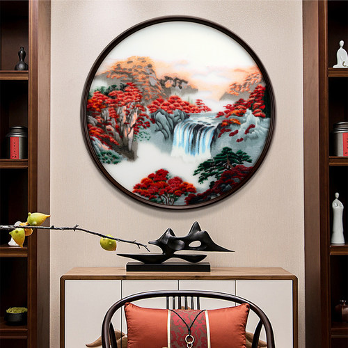 新中式鸿运当头手工苏绣成品挂画装饰画沙发背景墙刺绣画长辈礼物 - 图2