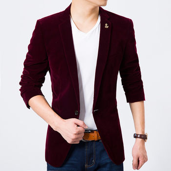 ຊຸດຜູ້ຊາຍ corduroy casual suit business slim youth suit top velveteen casual single suit jacket men's clothes