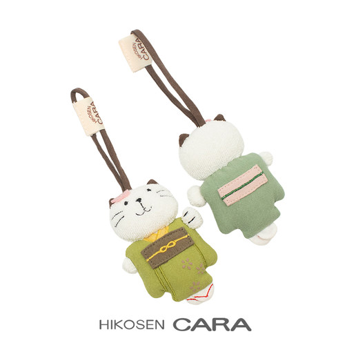 HIKOSEN CARA卡拉猫米开和服猫咪毛绒包包挂件钥匙扣卡通小猫挂饰 - 图1