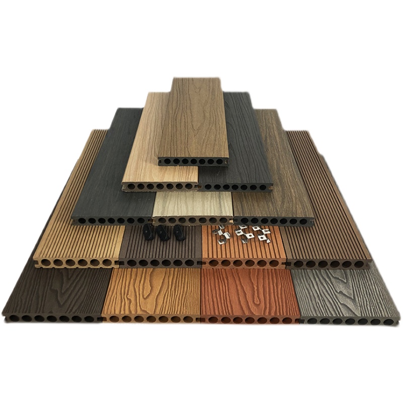 二代共挤塑木地板户外阳台庭院露台室外自铺防水长条防腐木塑围栏 - 图3