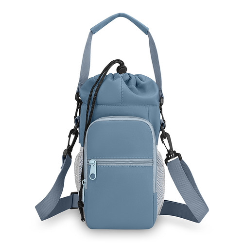 户外水杯收纳袋旅行斜挎水壶包便携手提多功能保温杯保护套手机包 - 图3