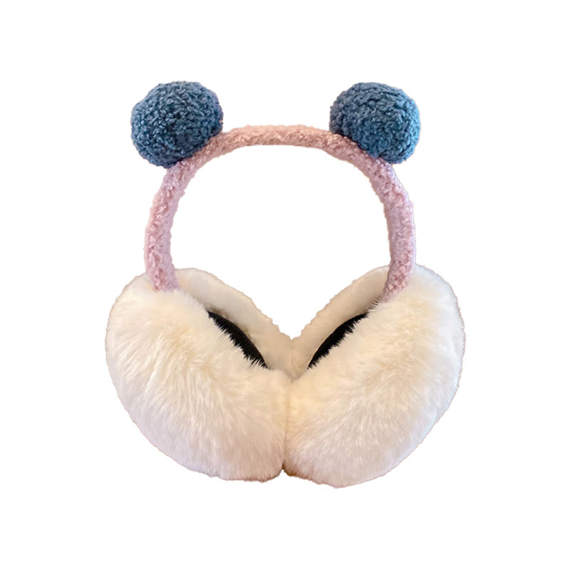 耳罩女冬季2025新款加绒防风可折叠仿兔毛耳套耳捂子毛绒保暖耳包