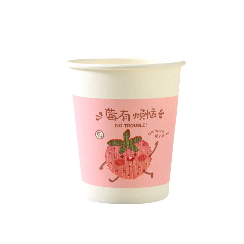 2024卡通纸杯一次性新年杯子春节元旦特价加厚防烫耐高温喜庆防漏