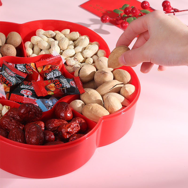 过年喜庆糖果盒客厅家用轻奢干果盘高颜值瓜子零食收纳盒乔迁之喜,淘宝优惠券,粉丝福利购,淘宝优惠卷