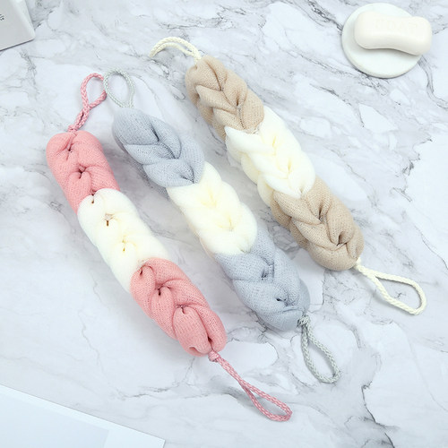 沐浴条搓澡巾洗澡巾拉背条长条成人搓背巾沐浴球泡沫强力搓泥神器 - 图1