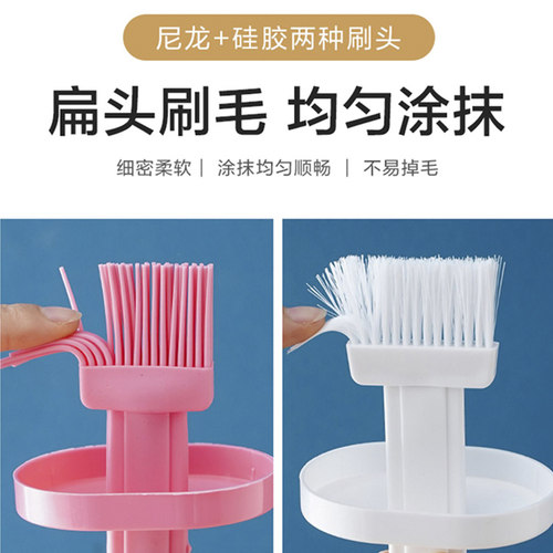 宝宝辅食工具硅胶小油刷婴儿辅食刷刷子刷油耐热厨房烧烤煎锅饼刷 - 图2