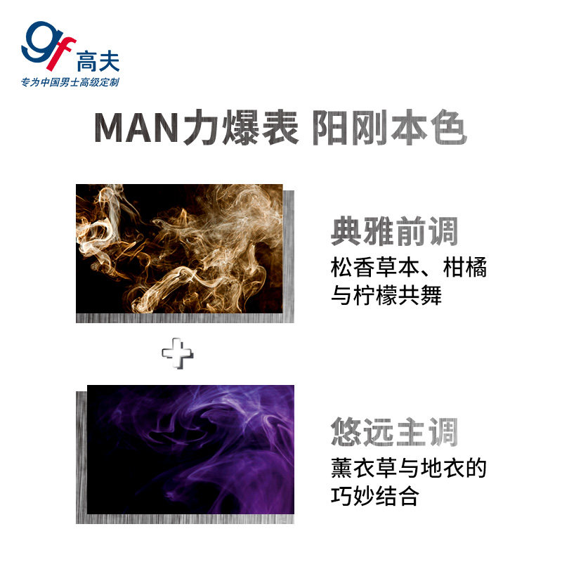 gf /高夫古龙水1号男士经典香水 gf高夫柏悦香水