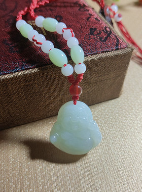 天然翡翠观音玉佛男女款吊坠项链