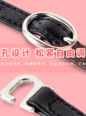 牛皮防掉跟绑带束鞋带