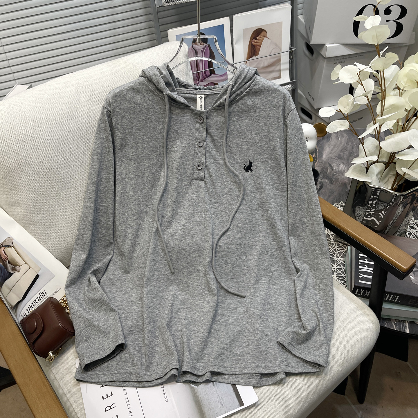 胡子叔大码女装秋季新款时尚连帽长袖T恤女刺绣胖mm显瘦百搭上衣,淘宝优惠券,粉丝福利购,淘宝优惠卷