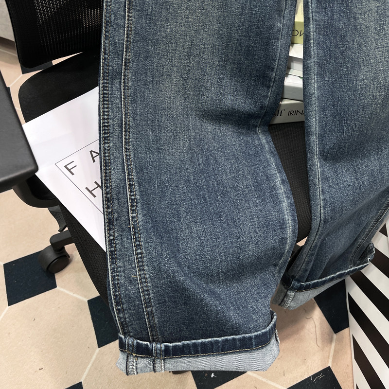 胡子叔大码显瘦直筒牛仔裤女春秋新款胖mm宽松休闲高腰拖地长裤子,淘宝优惠券,粉丝福利购,淘宝优惠卷