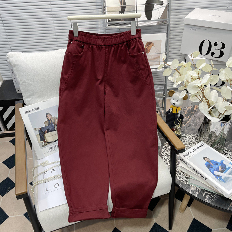 胡子叔大码女装2025春季新款水洗棉哈伦裤女胖mm显瘦宽松休闲裤子,淘宝优惠券,粉丝福利购,淘宝优惠卷