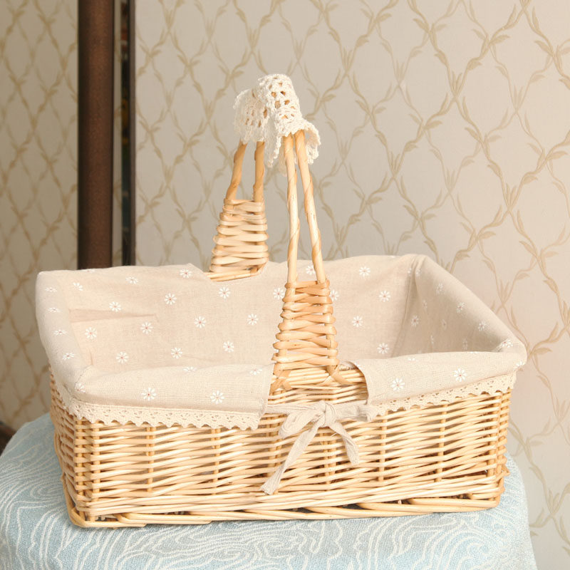 藤编野餐篮柳编收纳筐花篮收纳篮子柳编杂物收纳筐购物篮收纳筐,淘宝优惠券,粉丝福利购,淘宝优惠卷