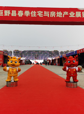 引流卡通龙机器人唱歌商铺招财