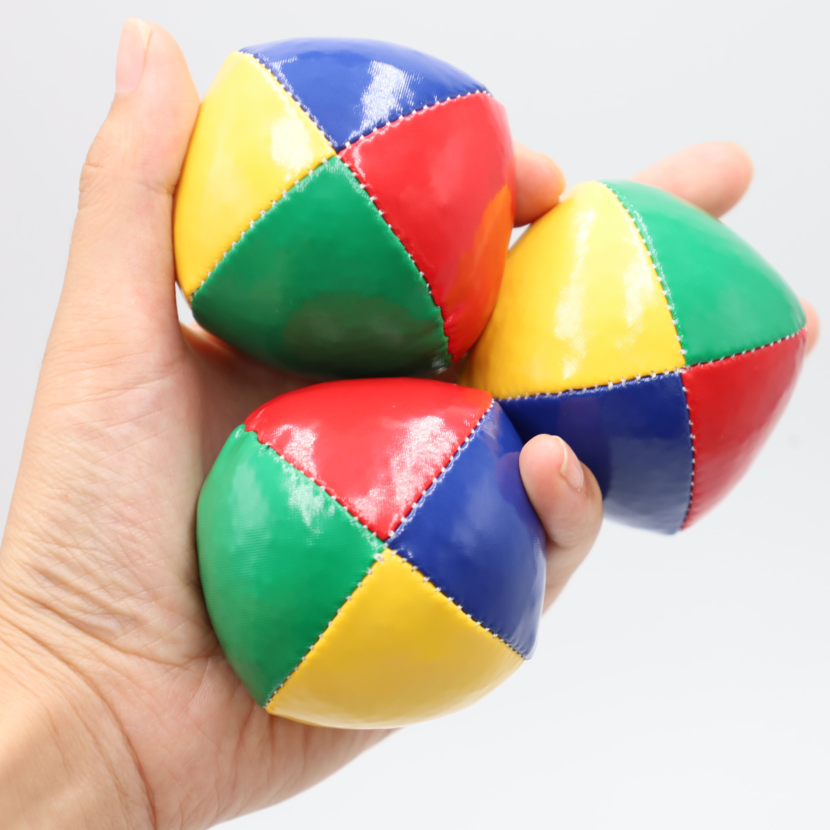 5.5CM/70G红黄蓝绿杂耍球沙包球手抛杂技球儿童款Juggling balls-图3