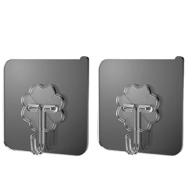 【桃桃淘好物】02家居厨房卫生间挂钩勾力无痕透明浴室免打孔粘钩