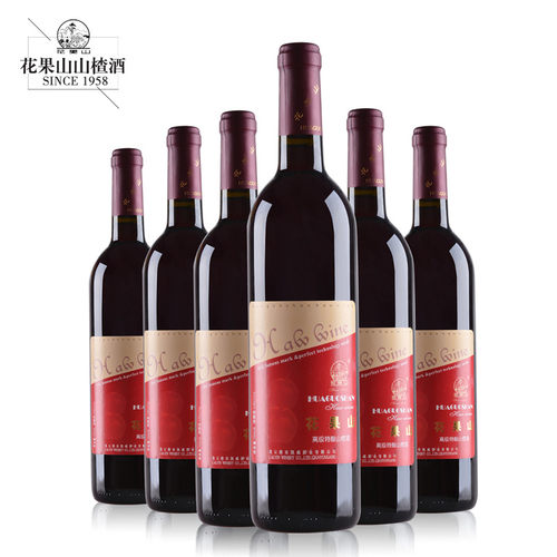 花果山山楂酒750ML*6瓶果酒整箱老味道水果红酒低度喜庆婚宴用酒 - 图0