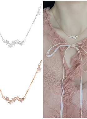 【七夕送女友】新加坡项链925银锁骨链女潮气质设计感生日礼物AK