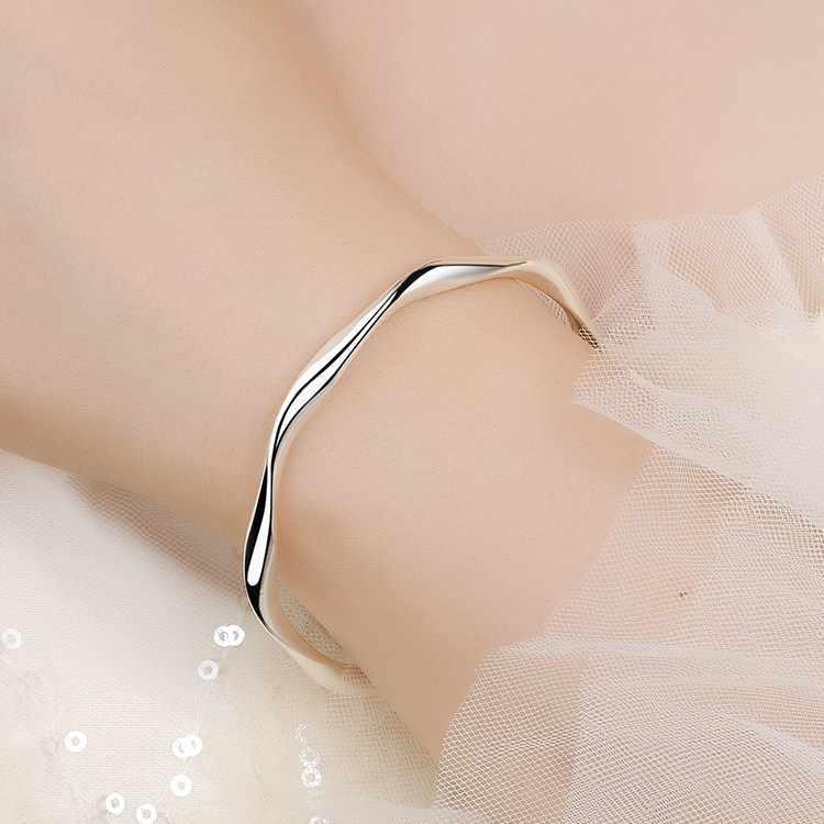 【年货节活动送女友】繁花似锦银色手镯满天星手镯送妈妈老婆礼物