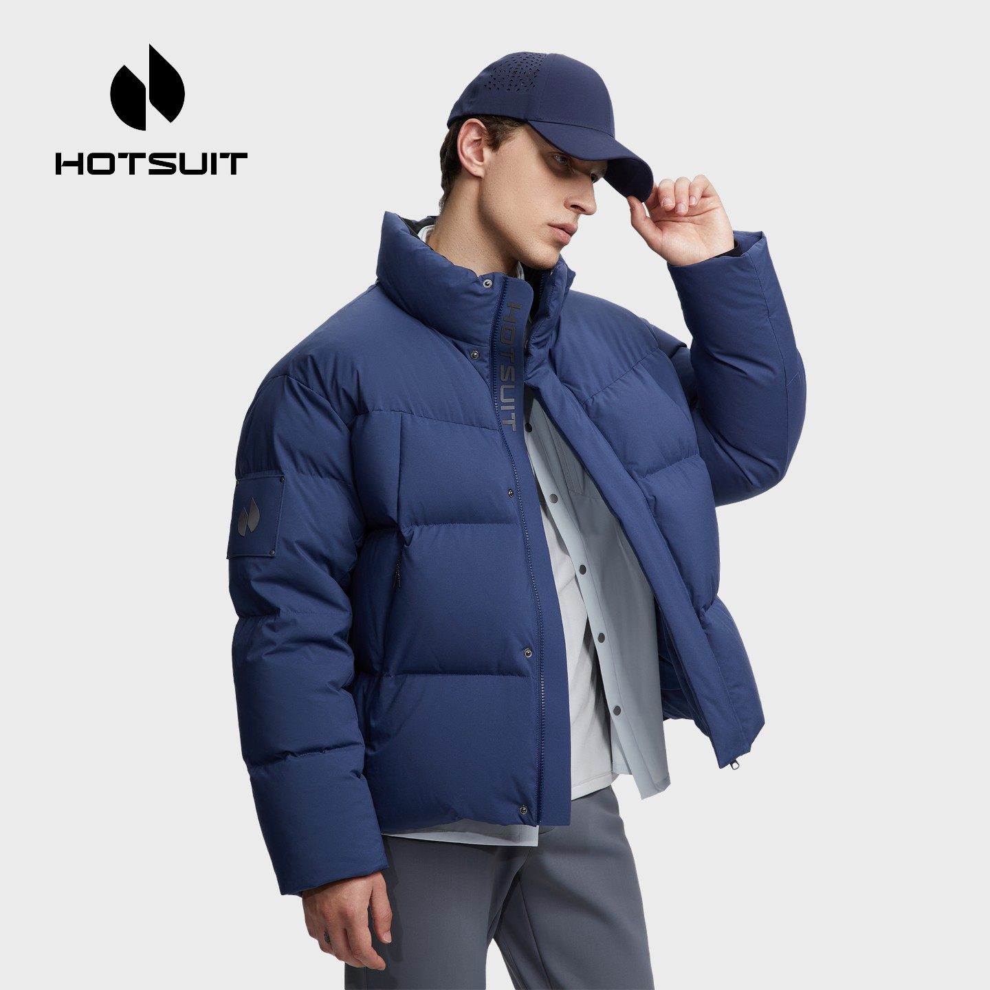 hotsuit后秀运动鹅绒羽绒服男秋冬季立领短款保暖面包服外套女款,淘宝优惠券,粉丝福利购,淘宝优惠卷