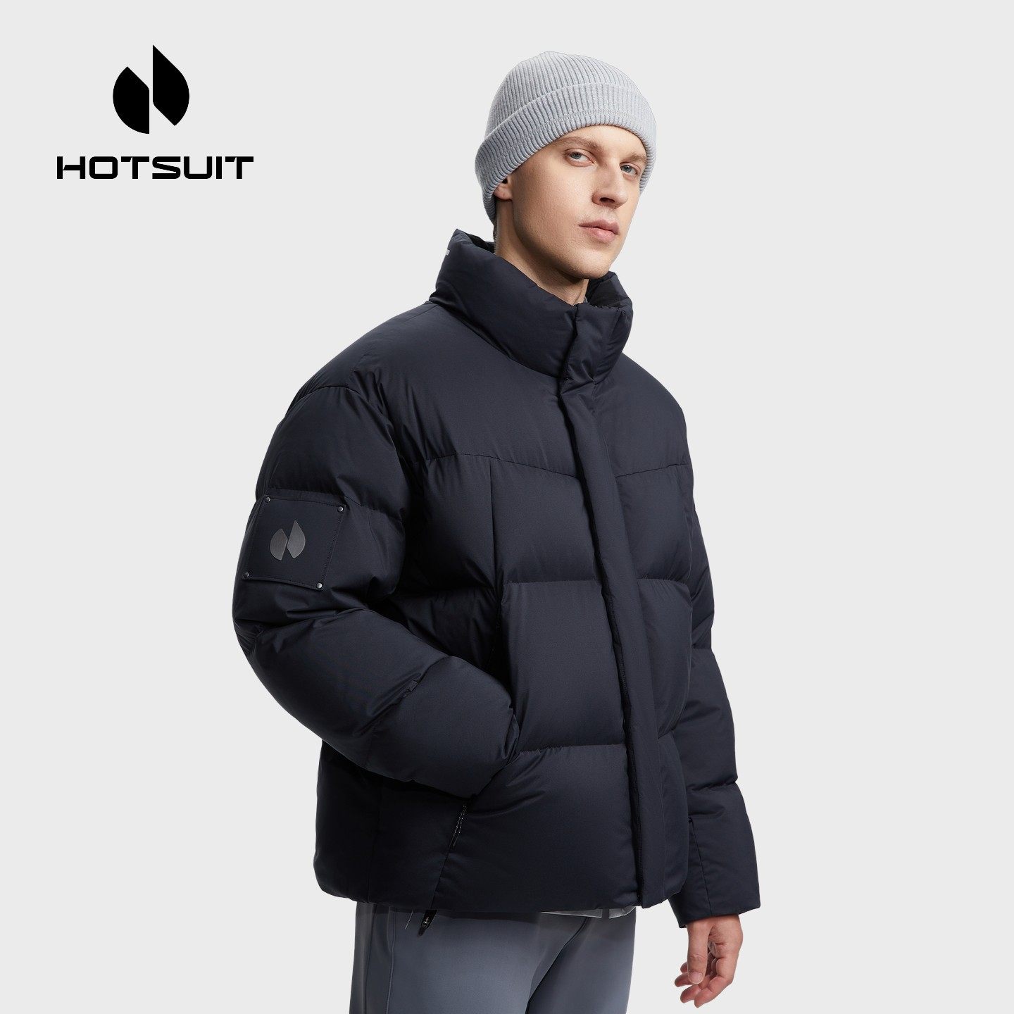 hotsuit后秀运动鹅绒羽绒服男秋冬季立领短款保暖面包服外套女款,淘宝优惠券,粉丝福利购,淘宝优惠卷