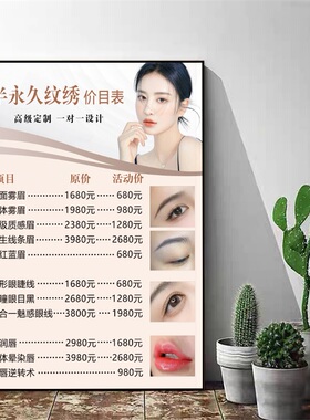 价目表定制中医理疗馆脱毛装饰画