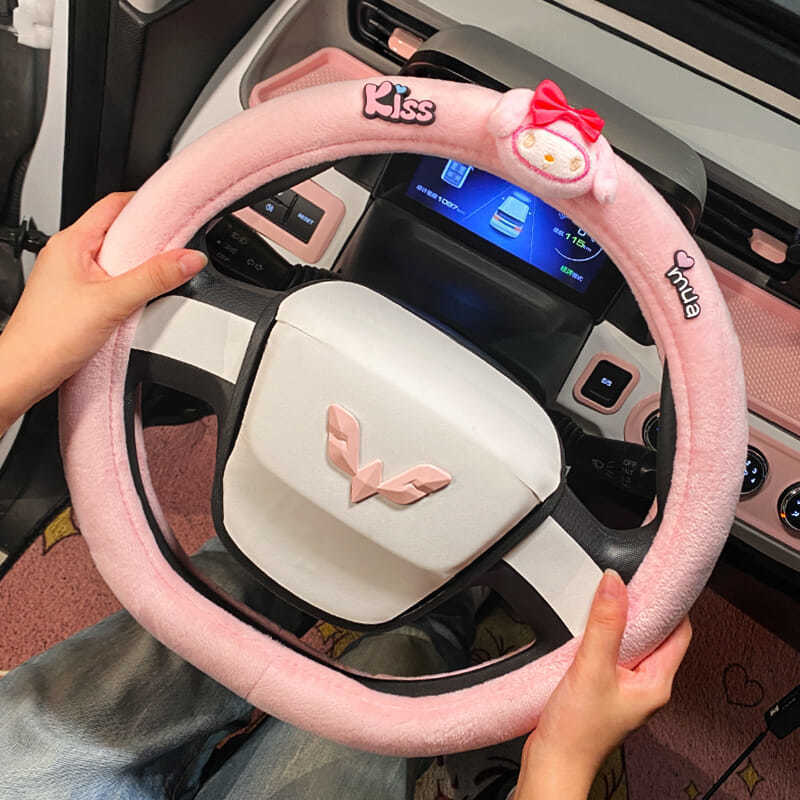 五菱宏光mini方向盘套可爱卡通车内把套迷你专用马卡龙方向盘内饰 - 图3