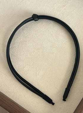 奢琪双股PU皮质打结发箍洗脸压发
