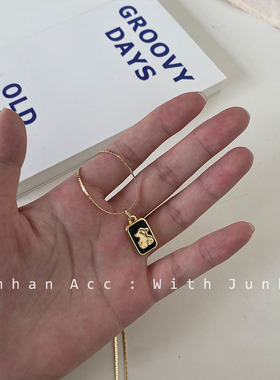 韩国ins气质保色电镀女滴油项链