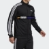 Áo khoác thể thao Adidas TRIC nam và nữ áo khoác thể thao giản dị quần áo thể thao sọc đen trắng chạy áo thể thao - Áo khoác thể thao / áo khoác