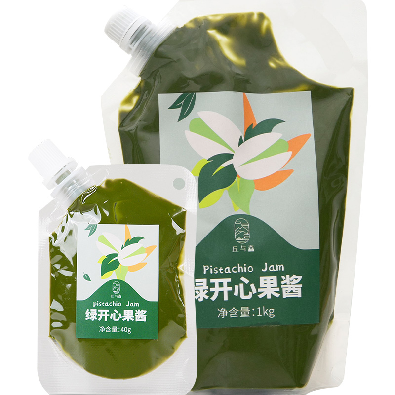 丘与森绿开心果酱40g 家用烘焙巴斯克慕斯蛋糕即食吐司涂抹用原料 - 图3