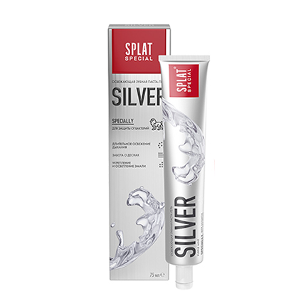 SPLAT俄罗斯原装进口SILVER小银管清新牙膏强化牙釉质除口臭银离 - 图2