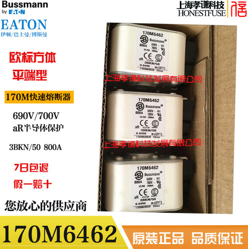 原装BUSSMANN熔断器170M6462/6461/6460/6459/6458快断690V保险丝 - 图3
