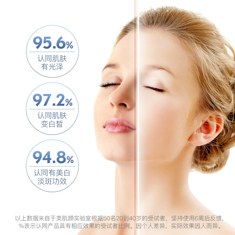 美肌颜晶透润白美白补水补湿面膜 mergian贴片面膜