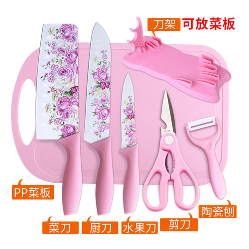 切菜刀厨房家用切片刀锋利厨师刀具组合不锈钢厨具菜板菜刀套装 - 图0