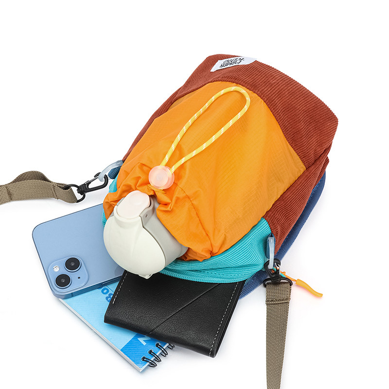 斜挎单肩包杯袋水壶袋手机包遛娃单肩包运动徒步旅行轻便挎包