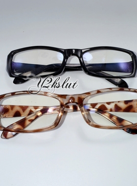 y2kslut欧美ins个性小众时髦辣妹豹纹框防蓝光凹造型无度数平光镜
