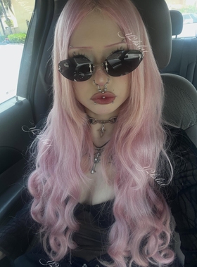 欧美ins个性小众金属椭圆猫眼星星无框未来感辣妹Y2k太阳眼镜墨镜