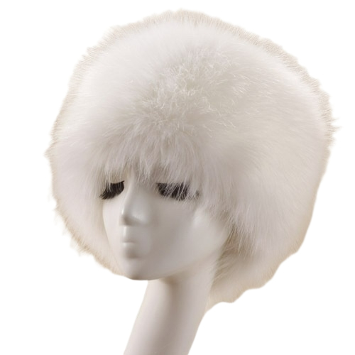y2kslut欧美ins外贸秋冬新款狐狸毛毛仿貂毛帽子平顶加厚女帽冬 - 图3