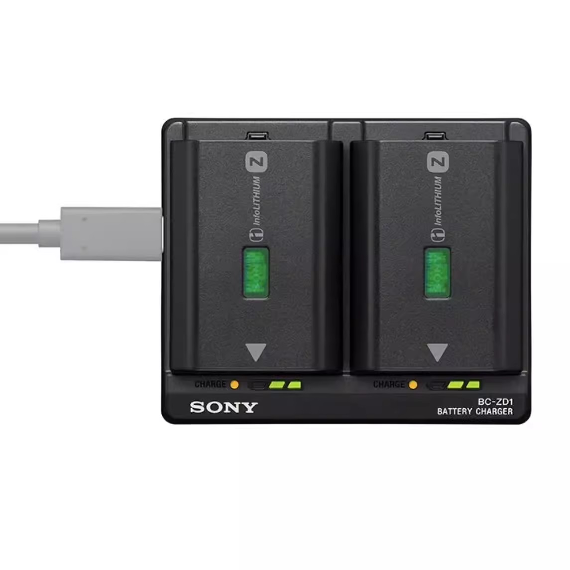 索尼 BC-ZD1双槽电池充电器NP-FZ100 A9R3/7R5 A7M4 ZVE10M2 A7C2 - 图0
