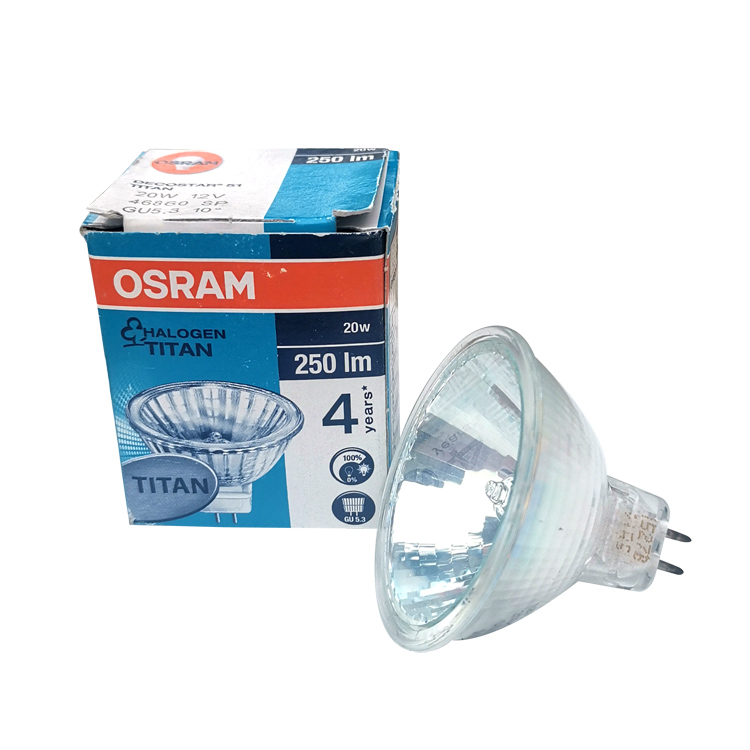 OSRAM欧司朗MR16卤素灯杯12v20W3550W10度24度聚光焊接机投影光源-图3