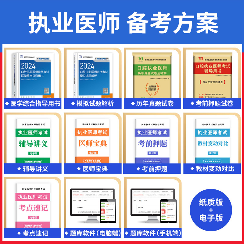 2024年人卫版口腔执业医师医学综合指导用书教材模拟试题解析历年真题模拟试卷题库习题试题金典国家口腔执业医师职业资格考试笔试-图3