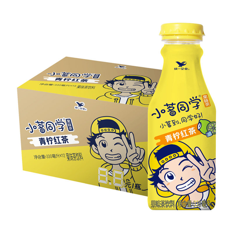 统一小茗同学青柠红茶果味茶饮料饮品330ml*12瓶官方旗舰店整箱装