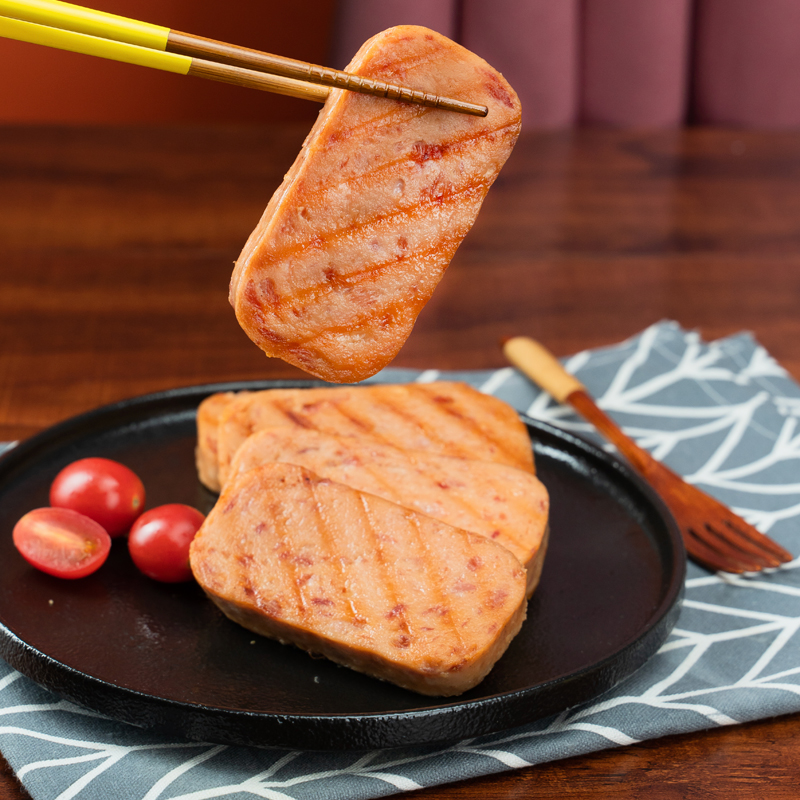 林家铺子午餐肉罐头猪肉罐头即食下饭菜正品火锅速食品200g*2